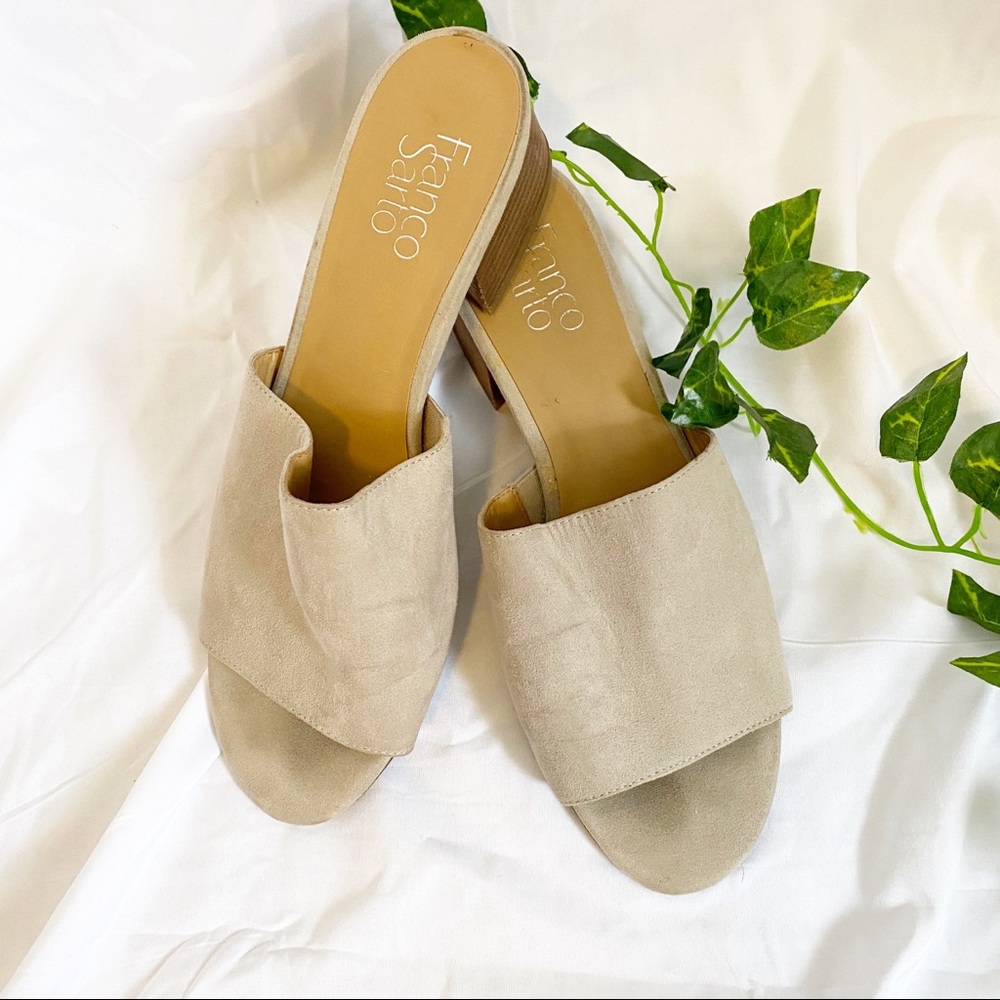 Franco Sarto Tempest Taupe Mule Slides